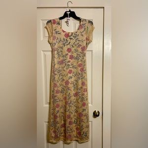 Dress with crochet overlay